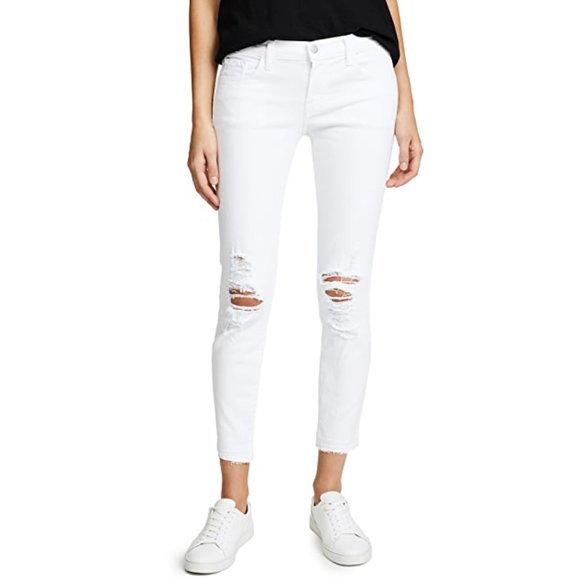 J Brand Cropped Demented Jeans - White - Picture 2 of 2